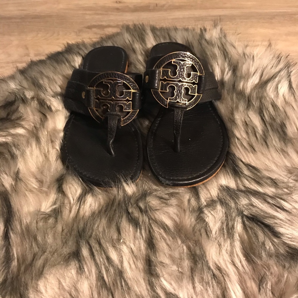 Tory Burch leather flip flops